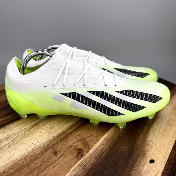 Adidas X Crazyfast.1 FG Soccer Cleats Boots Men's 13 White Green HQ4516 NEW - Picture 1 of 11